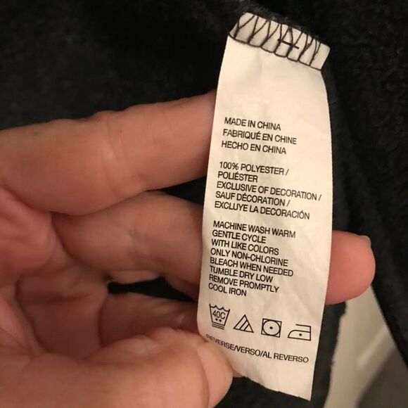 Timberland Fleece Jacket Full Zip Gray Size Medium - Picture 5 of 8